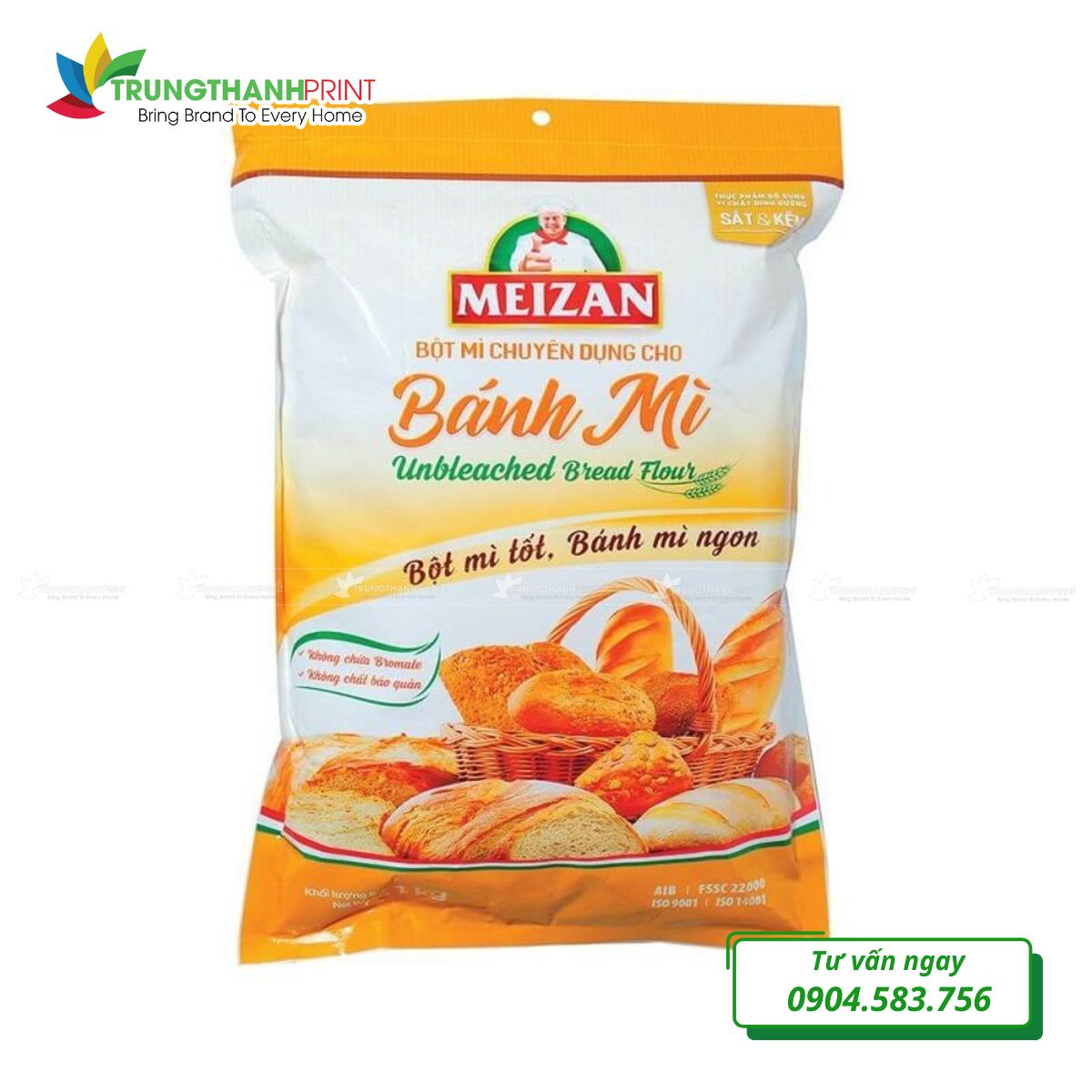 Bao bì bột mì chất liệu PE ghép màng