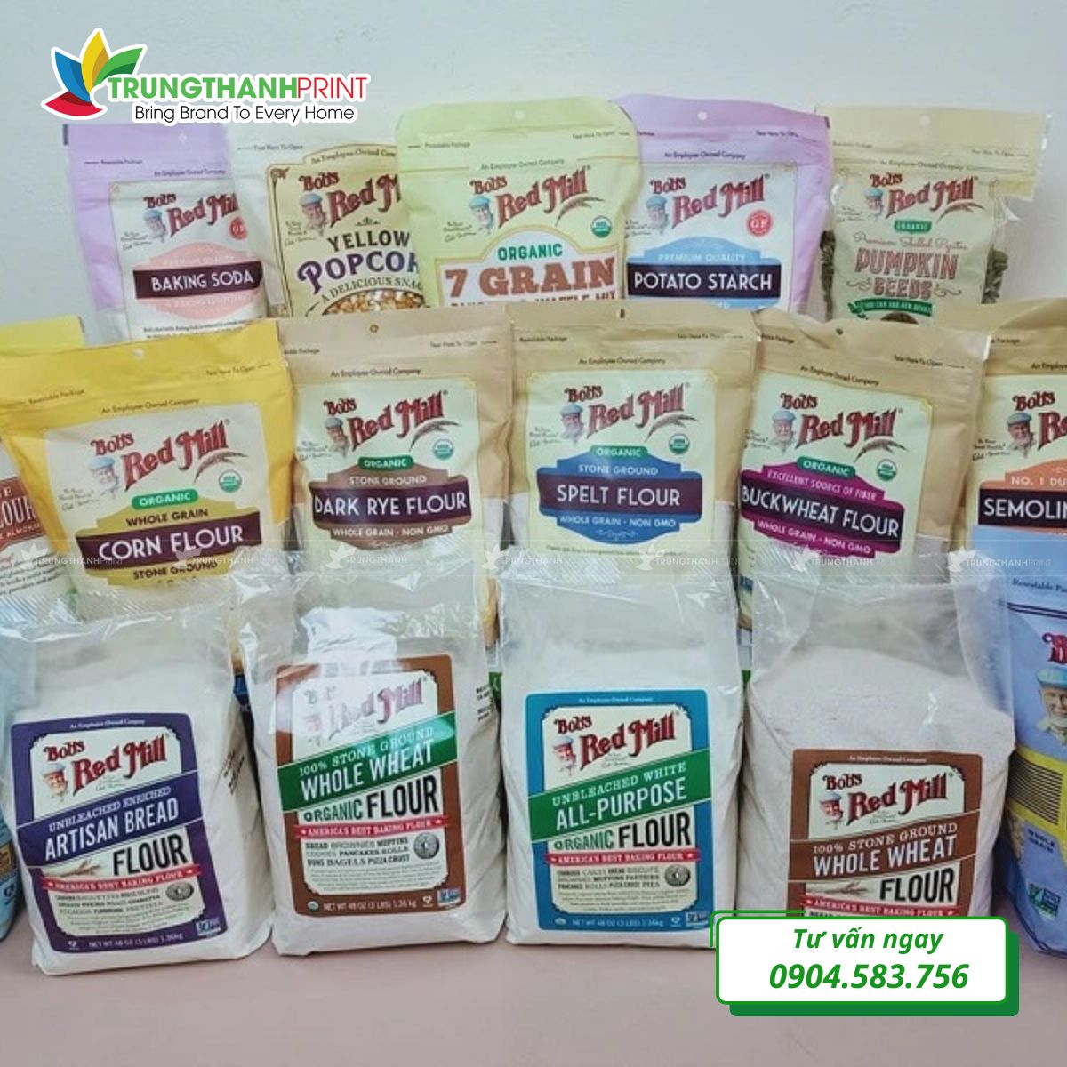 Sản xuất bao bì bột mì giá sỉ