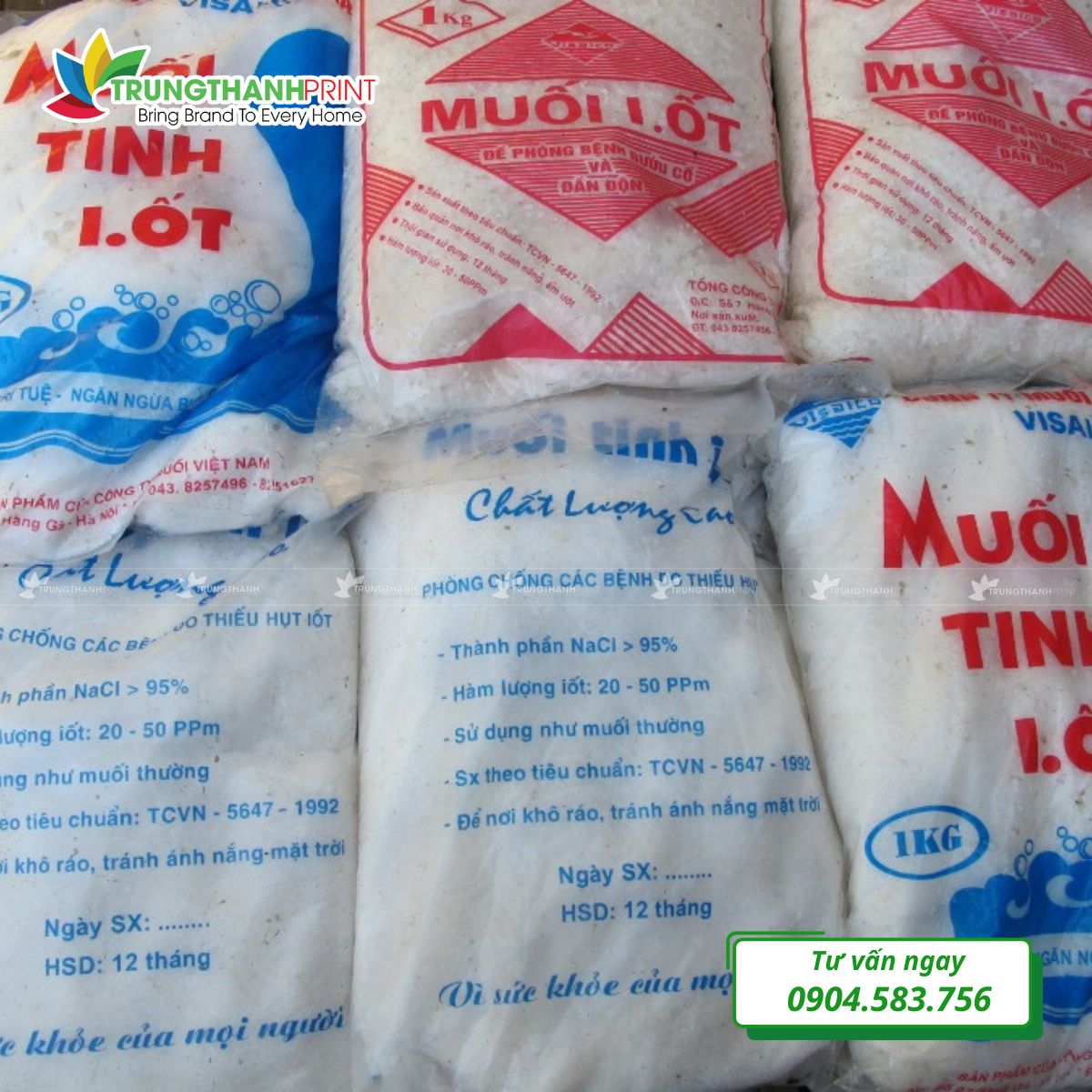 Túi đóng gói muối i-ốt chống ẩm cao cấp