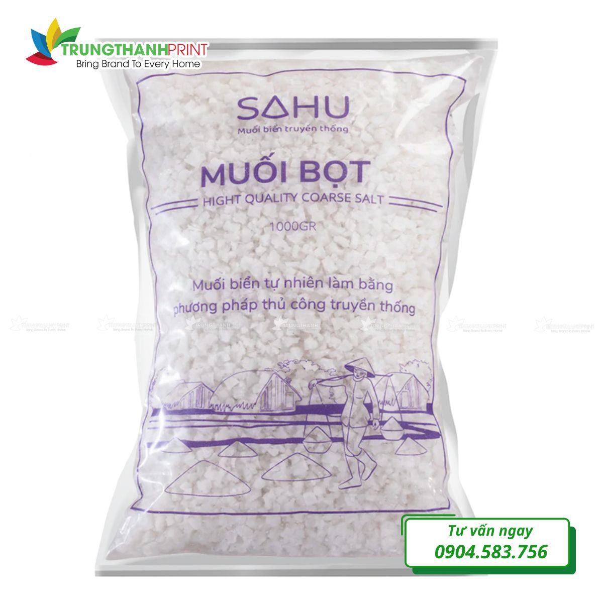 Bao bì muối ăn loại 1, chất liệu PE