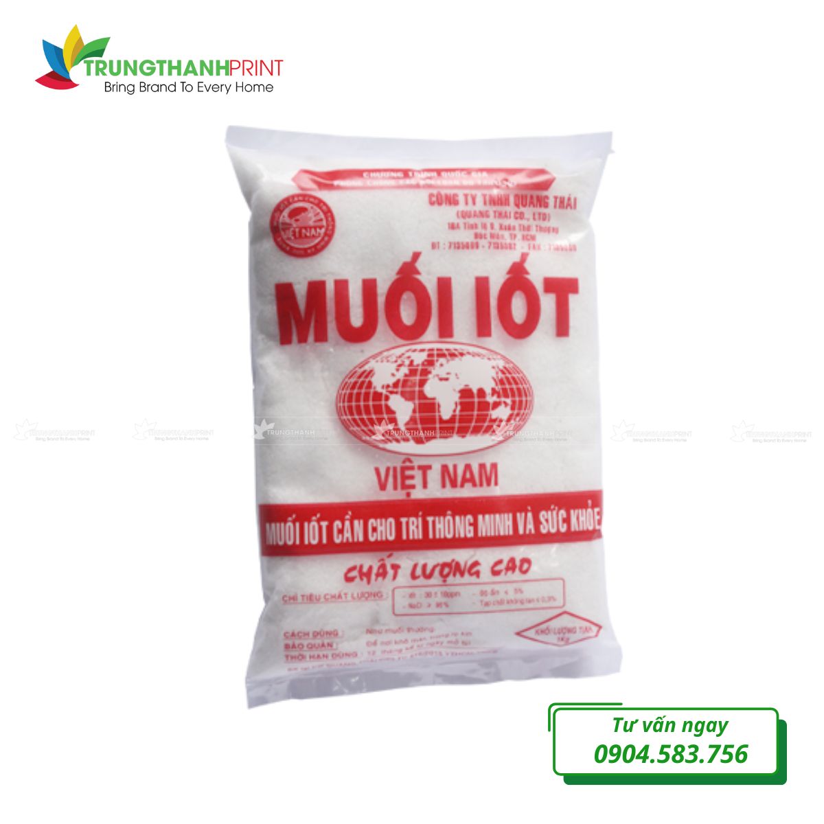 Bao bì muối chịu lực, chống rách tốt
