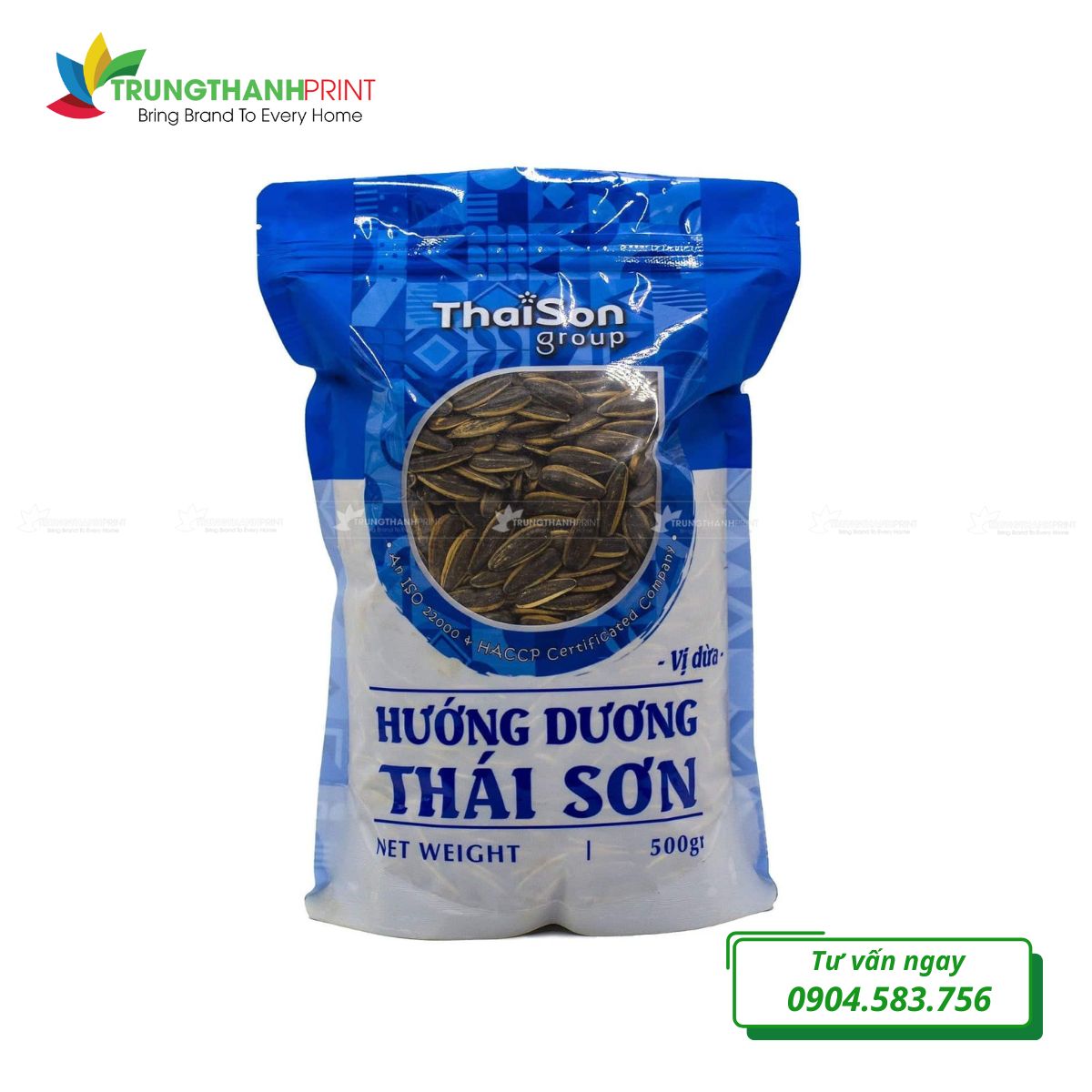 Bao bì màng ghép 3 lớp bảo quản hạt hướng dương hiệu quả