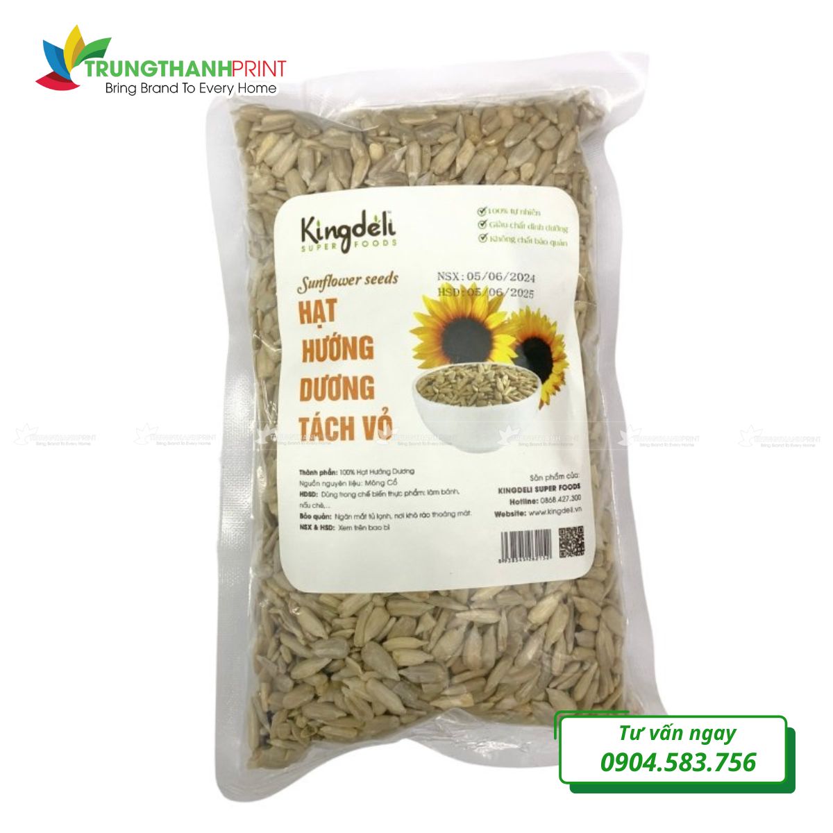 Túi đựng hạt hướng dương thiết kế hiện đại