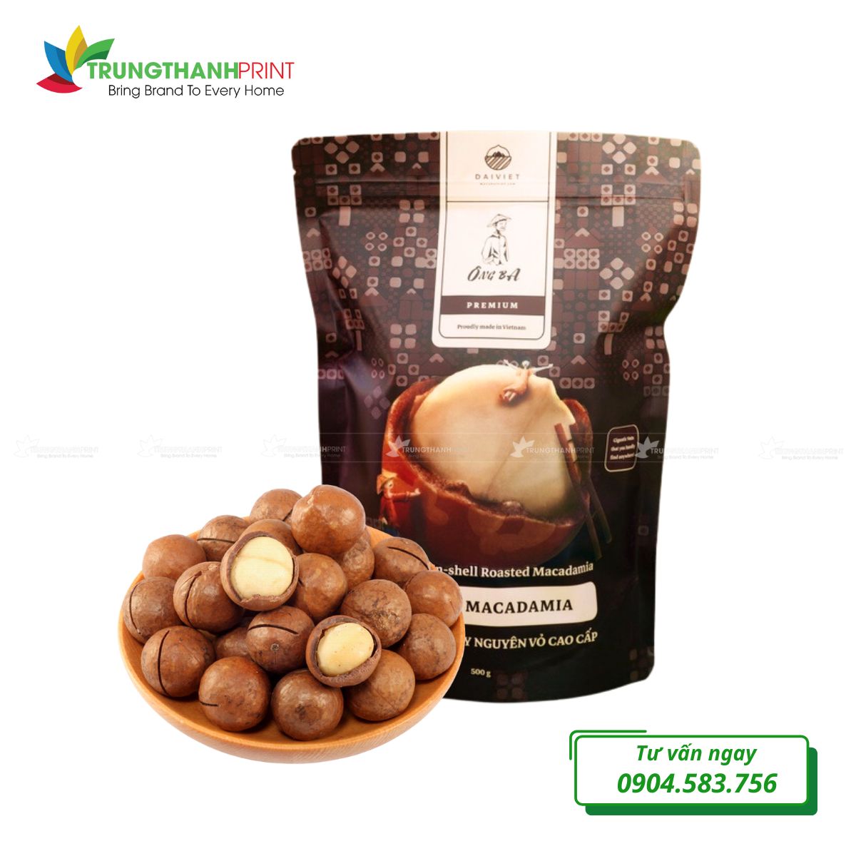 Bao bì đựng hạt macca 500g - 1kg