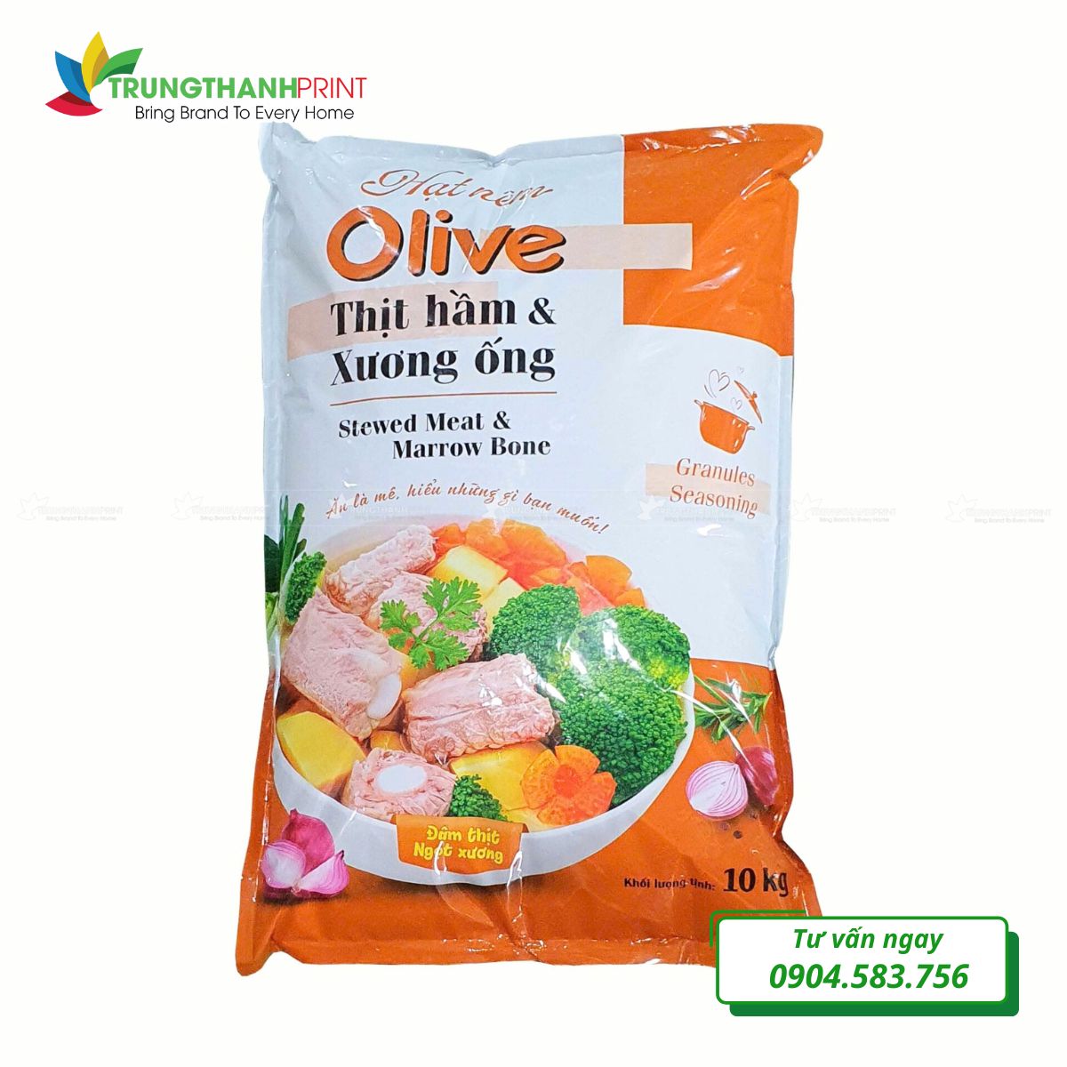 Hình ảnh bao bì hạt nêm đóng gói thực tế