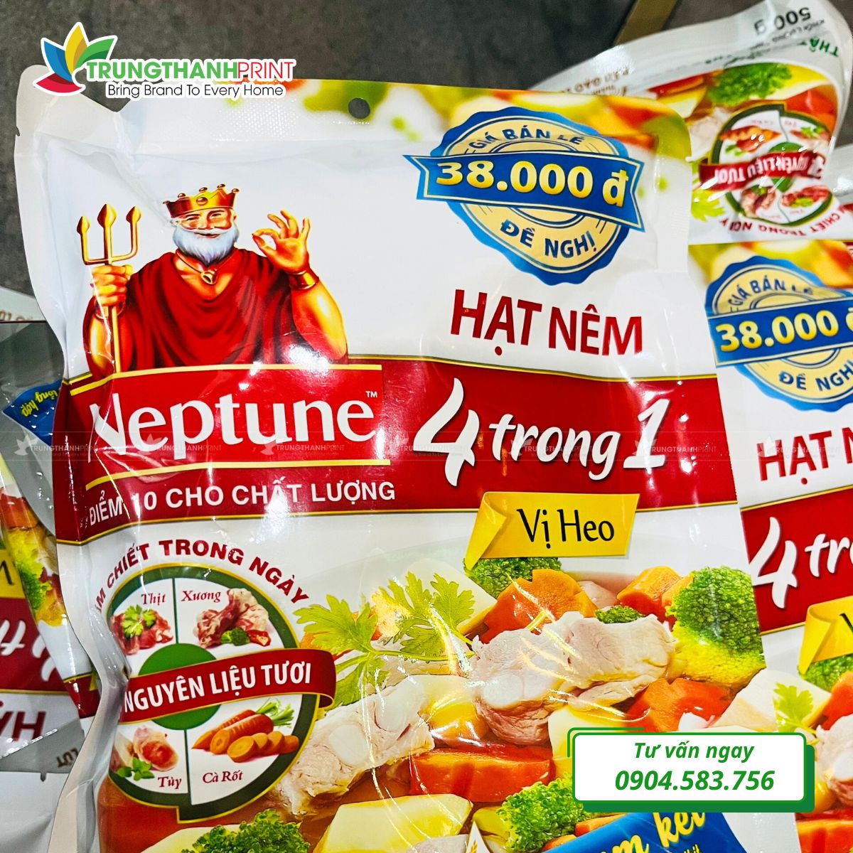 Mẫu bao bì hạt nêm thiết kế theo yêu cầu