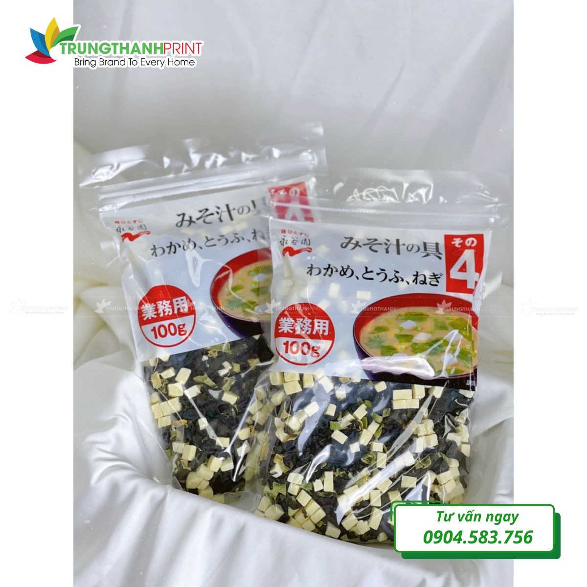 In bao bì rong biển sấy hút chân không