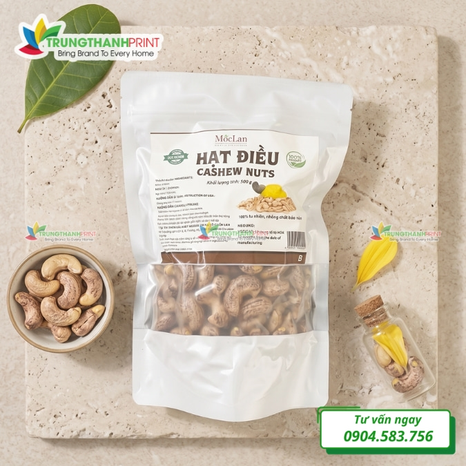 bao bì hạt điều đẹp giá rẻ