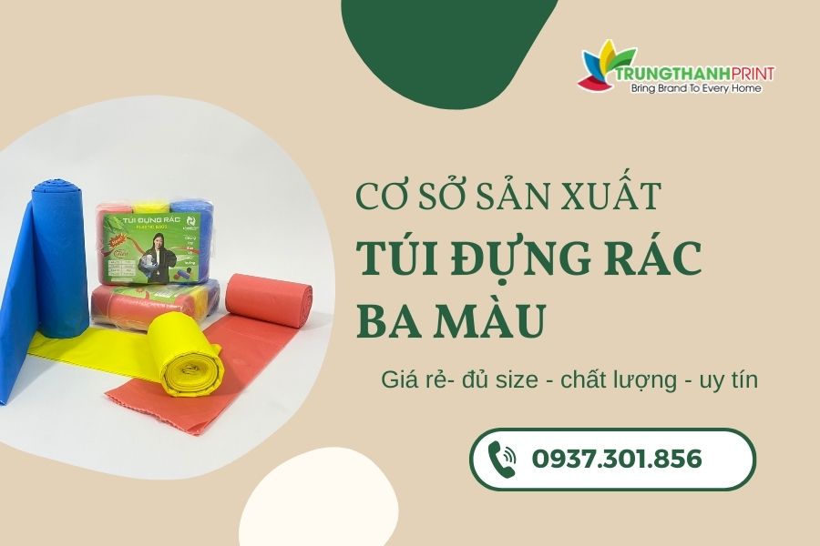 xưởng sản xuất túi đựng rác 3 màu giá rẻ