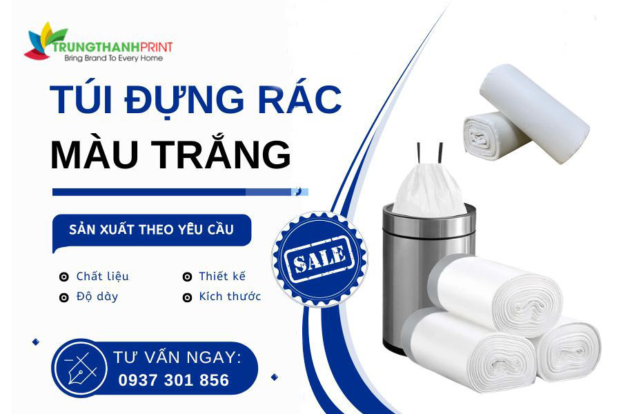 xưởng sản xuất túi đựng rác màu trắng giá rẻ