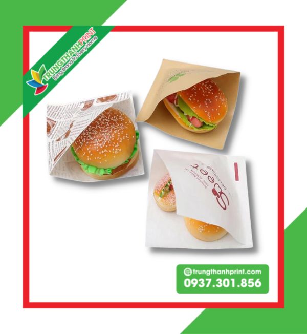 Túi Giấy Đựng Bánh Mỳ Hamburger