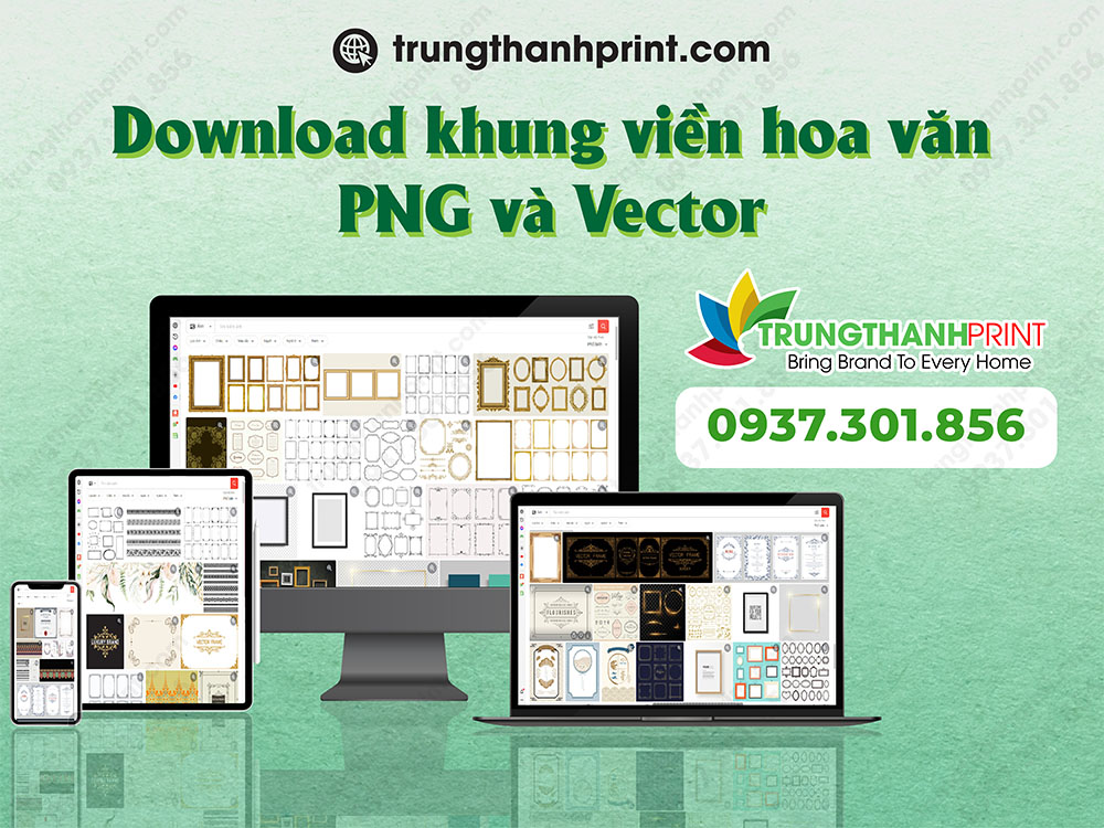 tong hop mau khung vien hoa van png trang tri mien phi