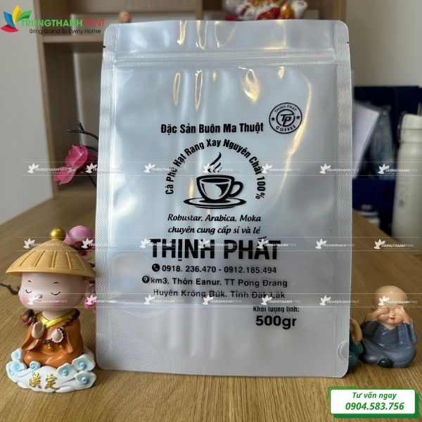 in ấn túi zip bạc