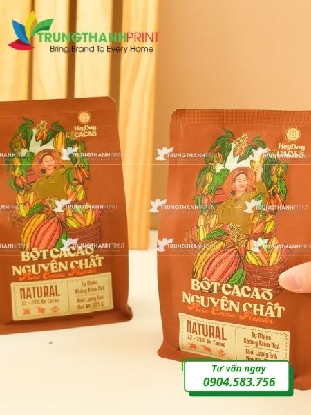 bao bì giấy đựng ca cao