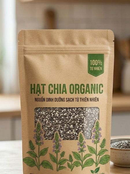 túi zip giấy đựng hạt chia