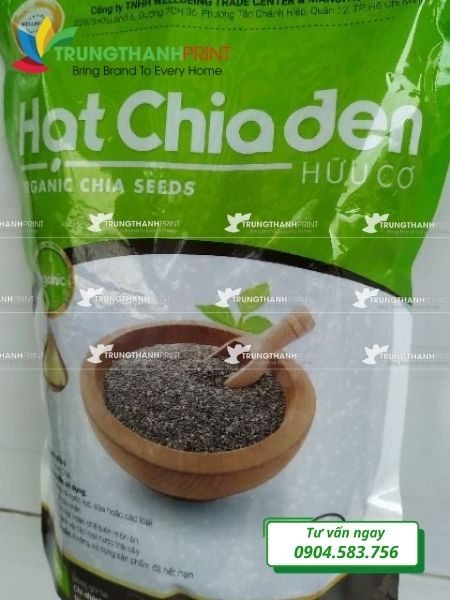 bao bì hạt chia in thương hiệu