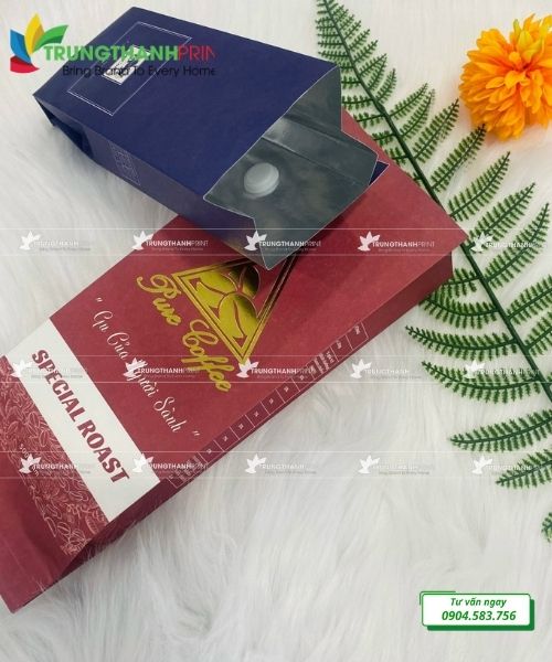 in thương hiệu lên bao bì hạt cà phê
