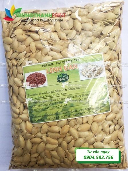 túi hút chân không pa đựng hạt bí