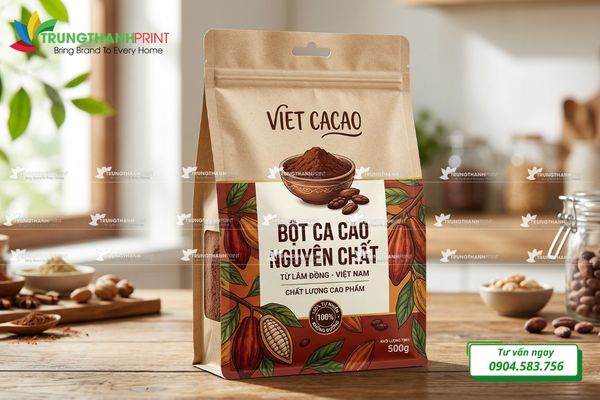 túi zip giấy ca cao mẫu mới 2026