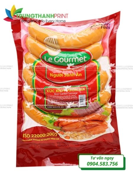 túi đựng xúc xích in ấn đẹp