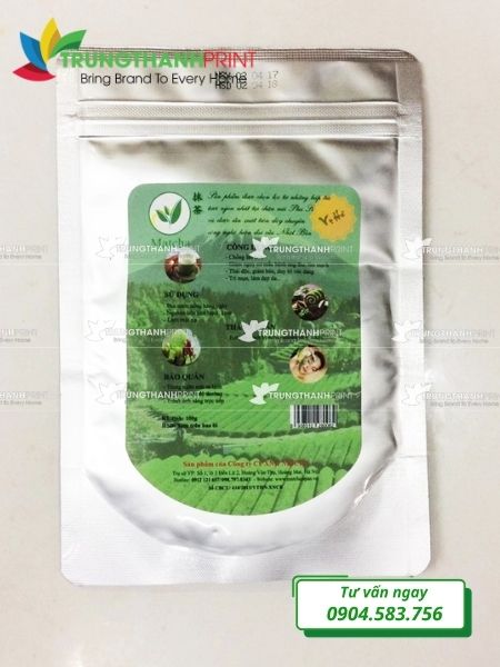 túi zipper đựng bột matcha