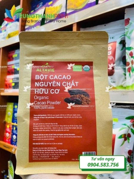 túi zip giấy ca cao