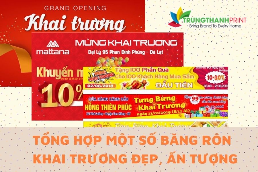 Hơn 30+ Mẫu Băng Rôn Khai Trương Độc Đáo, Sáng Tạo , Thu Hút