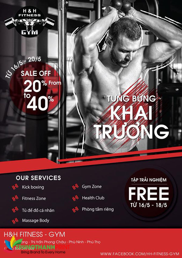 Thiet ke poster quang cao phong gym - thu hut khach hang