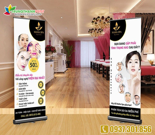 standee spa ket noi doanh nghiep voi khach hang