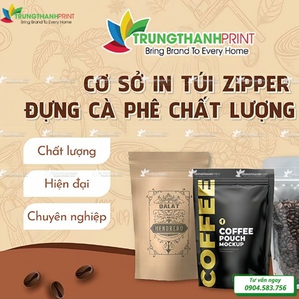Cơ sở sản xuất túi zip đựng cà phê chất lượng