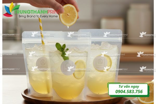 đóng gói trà chanh túi zipper
