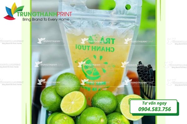 nguyên liệu trà chanh túi zip