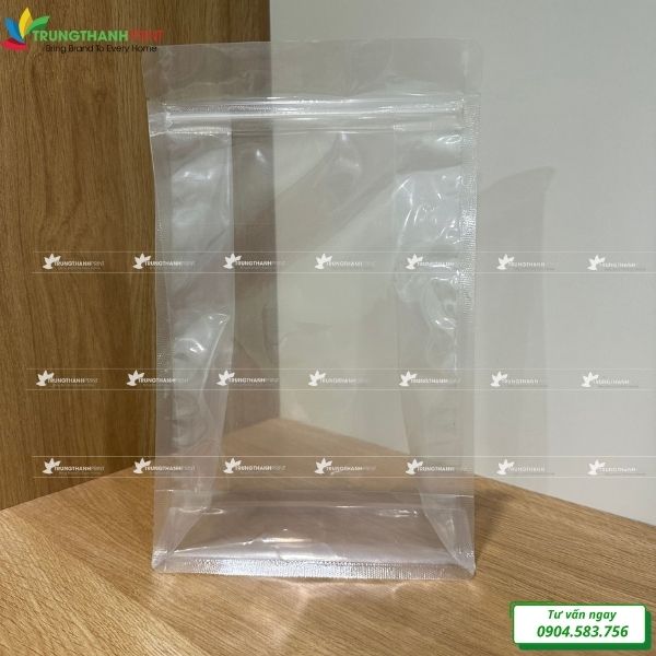 túi zip hai mặt trong đựng hạt cà phê