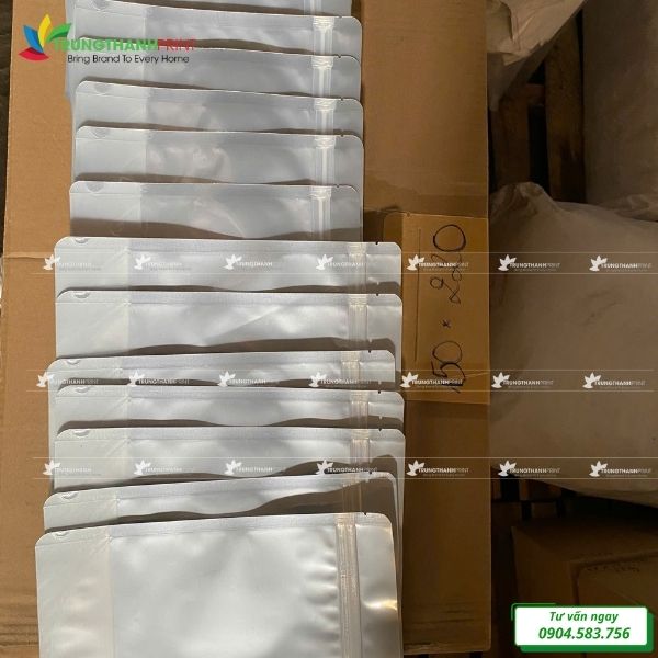 túi zipper bạc 100g