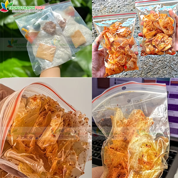 túi zip chỉ đỏ size lớn