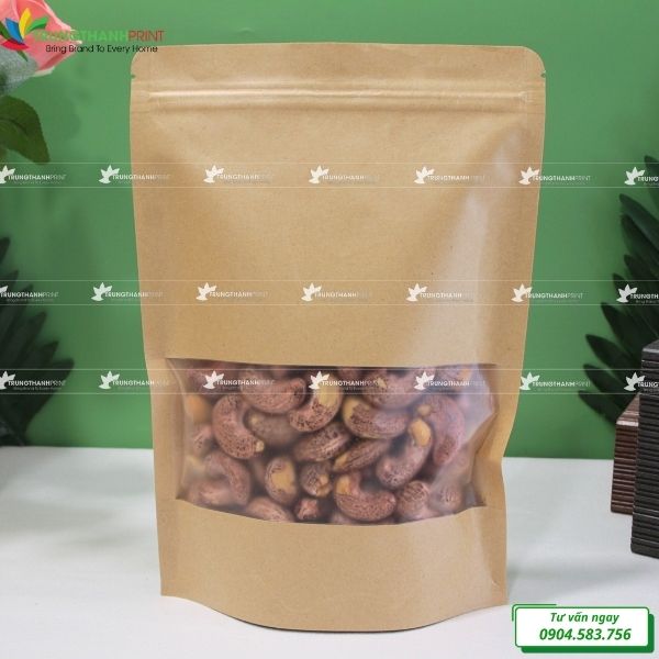 túi zip giấy đựng hạt điều
