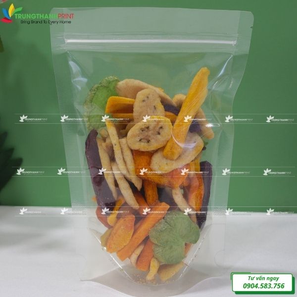 túi khóa kéo đựng trái cây sấy