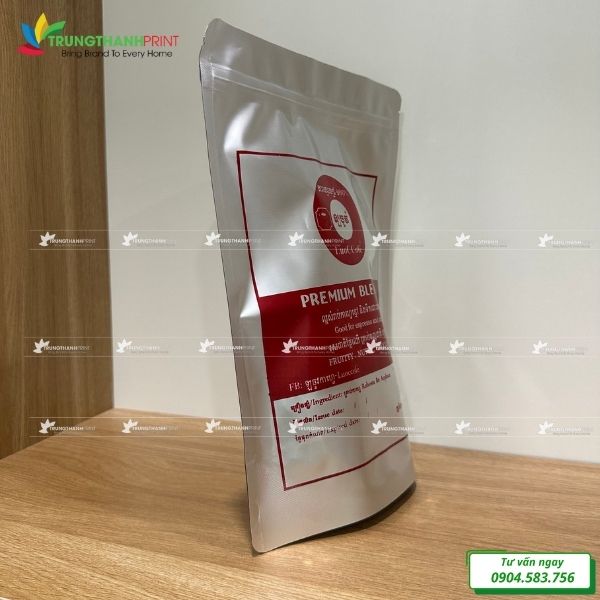 túi zipper bạc 1kg