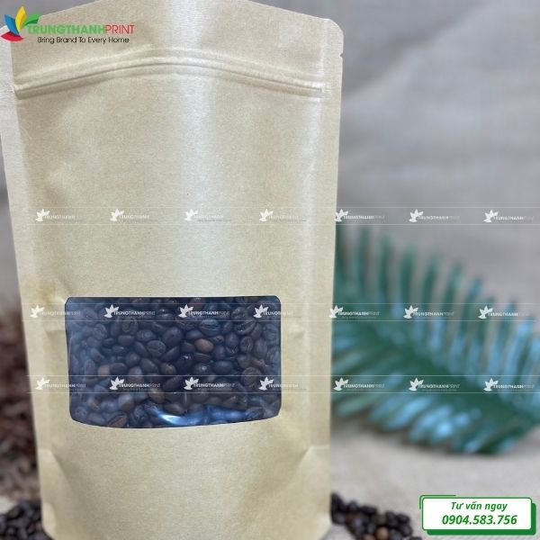 túi zipper đựng hạt cà phê
