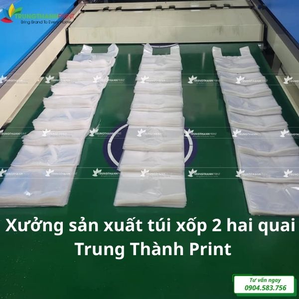 xưởng sản xuất túi xốp 2 quai