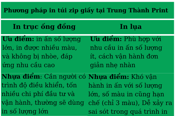 Phương phá in túi giấy zipper