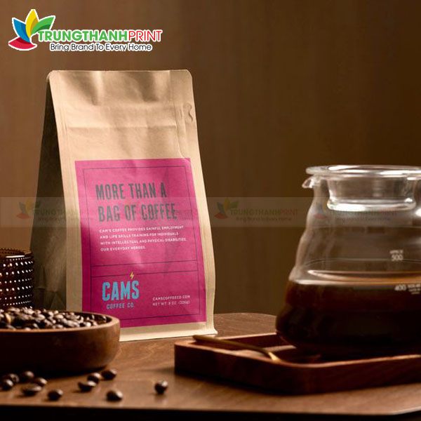 túi 8 cạnh zipper in logo