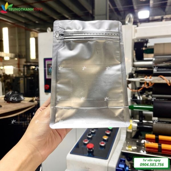 túi zip 8 cạnh nhôm