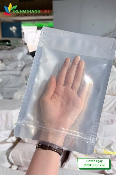 Túi zip bạc một mặt