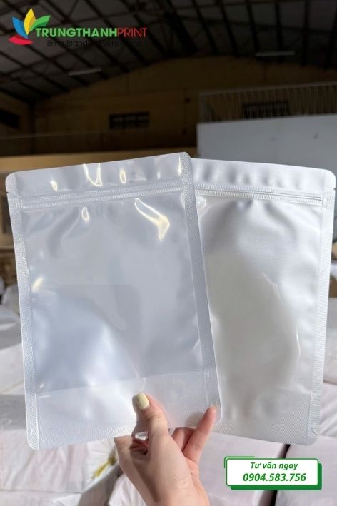 Túi zipper tráng bạc một mặt